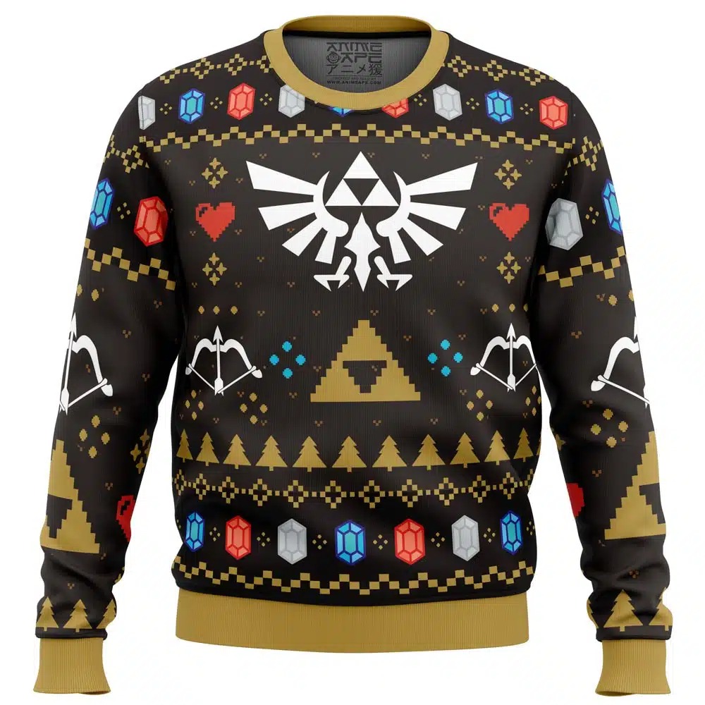 Christmas Hero Legend of Zelda All Over Print Hoodie 3D Zip Hoodie 3D Ugly Christmas Sweater 3D Fleece Hoodie