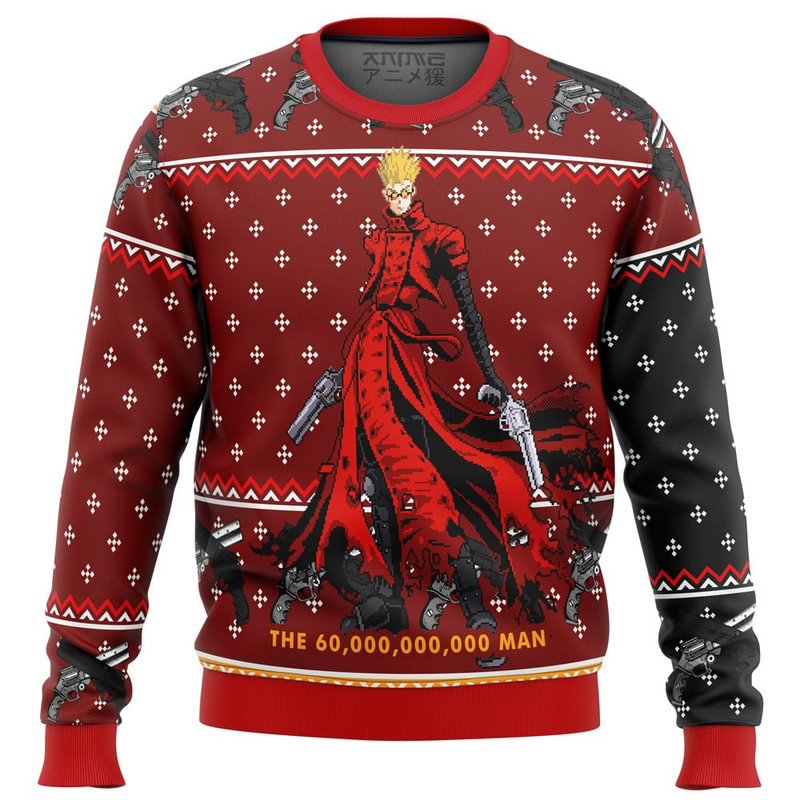 Trigun Vash the Stampede All Over Print Hoodie 3D Zip Hoodie 3D Ugly Christmas Sweater 3D Fleece Hoodie