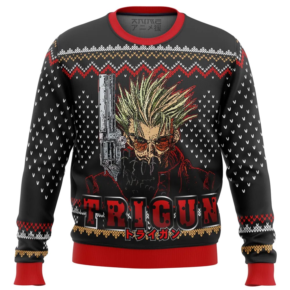 Trigun Vash Emblem All Over Print Hoodie 3D Zip Hoodie 3D Ugly Christmas Sweater 3D Fleece Hoodie