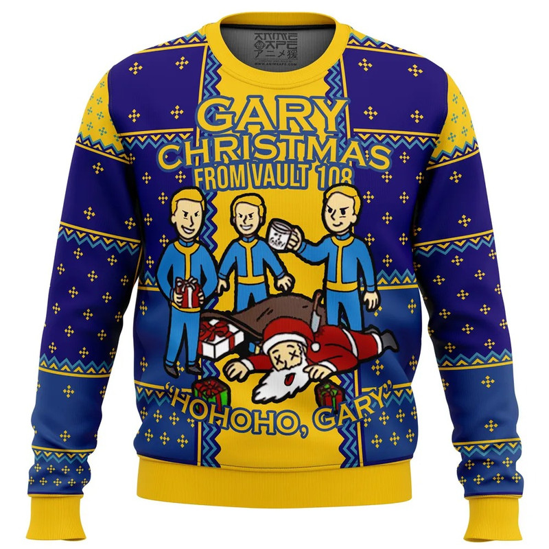 Fallout Gary All Over Print Hoodie 3D Zip Hoodie 3D Ugly Christmas Sweater 3D Fleece Hoodie