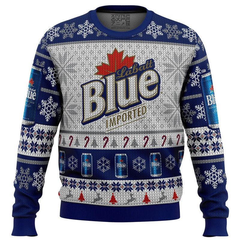 Labatt Blue All Over Print Hoodie 3D Zip Hoodie 3D Ugly Christmas Sweater 3D Fleece Hoodie