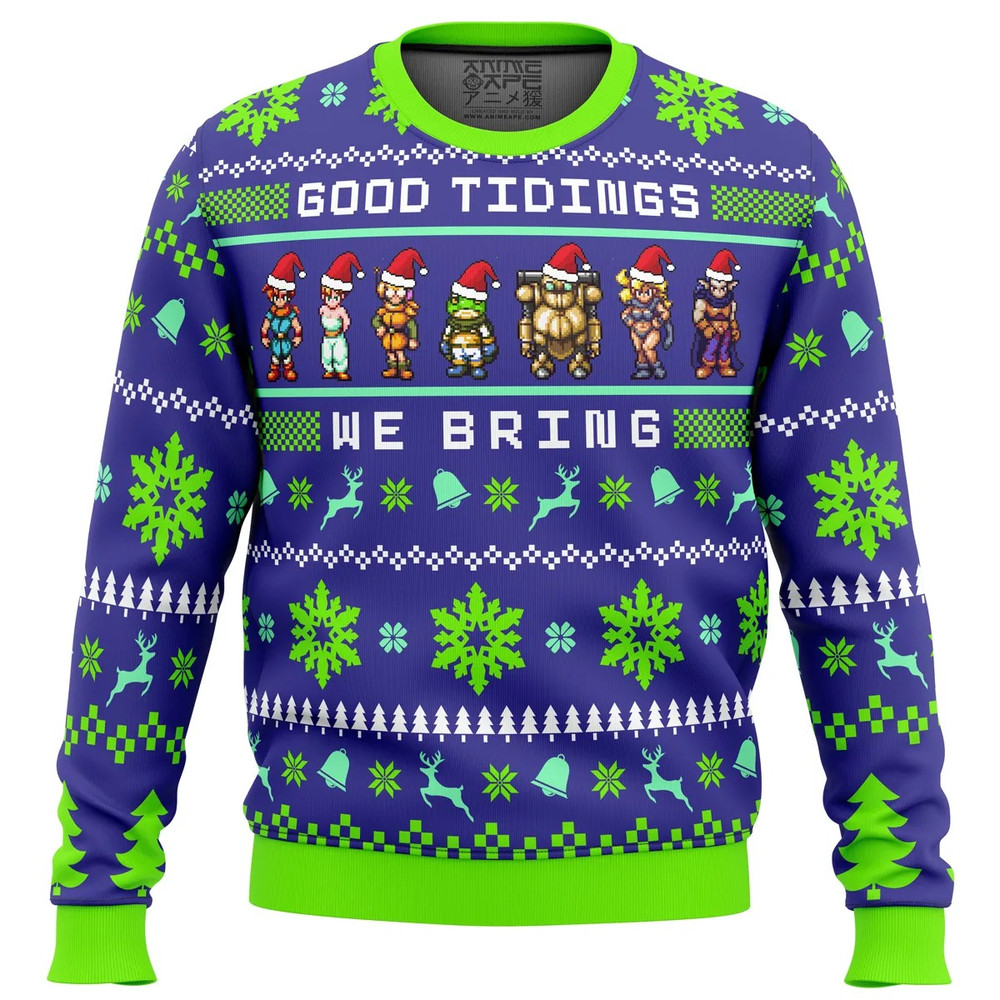 Chrono Trigger Good Tidings We Bring All Over Print Hoodie 3D Zip Hoodie 3D Ugly Christmas Sweater 3D Fleece Hoodie