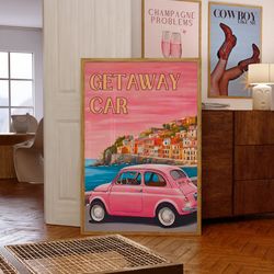 getaway car taylor swift poster,taylor swift reputation album, taylor reputation wall print quote, swiftie gift merch de