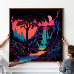 blacklight poster - album cover - music album - music poster gift - unframed.jpg