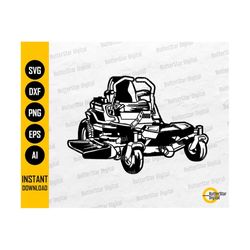 zero turn lawn mower svg | landscaping svg | lawn garden yard grass backyard | cutting files printable clipart vector digital dxf png eps ai