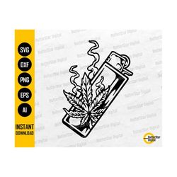 cannabis lighter svg | smoking marijuana svg | smoke weed svg | light 420 kush blunt dope | cut files clip art vector digital dxf png eps ai