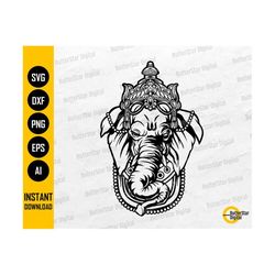 hindu elephant svg | ganesha svg | hinduism svg | ganesh ganapati worship prayer | cricut cutting file clipart vector digital dxf png eps ai