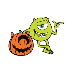Halloween Pumpkin Mike Monster University Logo SVG