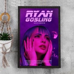 ryan gosling drive movie poster - waterproof canvas poster - movie wall art - movie poster gift - size a4 a3 a2 a1 - unf