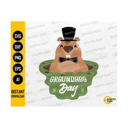groundhog day svg | spring winter sign t-shirt decor decoration poster sticker | cricut silhouette printable clipart digital dxf png eps ai