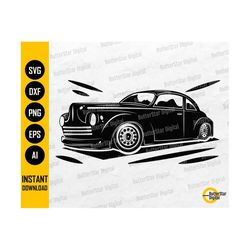 classic car svg | vintage svg | automobile stencil drawing decal graphics | cricut cut file | cuttable clipart vector digital dxf png eps ai