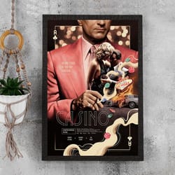 sam ace rothstein casino robert de niro movie poster - waterproof canvas poster - movie poster gift - size a4 a3 a2 a1 -