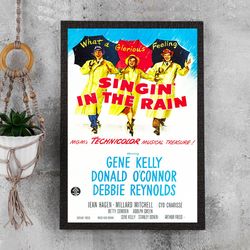 singin in the rain movie poster - waterproof canvas poster - movie poster gift - size a4 a3 a2 a1 - unframed.jpg