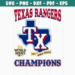 mlb rangers 2023 world series champions png download