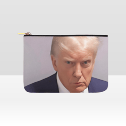 trump mugshot accessory pouch, makeup bag