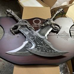 god of war sword kratos sword chaos blade swords 1:1 cosplay prop blades of chaos metal swords 21inch halloween cosplay