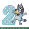 Bluey 2nd Birthday Embroidery design, Bluey Cartoon Embroidery, Disney Embroidery, Embroidery File, digital download.jpg
