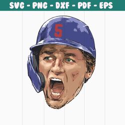 retro corey seager texas scream svg graphic design file