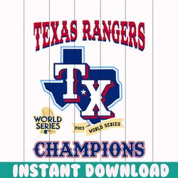 mlb rangers 2023 world series champions png download