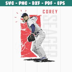 corey seager texas rangers player svg graphic design file