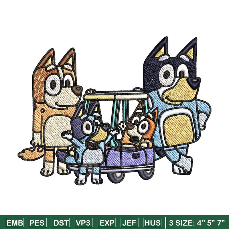 Bluey family embroidery design, Bluey Embroidery, Embroidery File, cartoon design, cartoon shirt, Digital download..jpg
