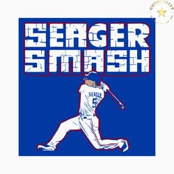 vintage corey seager smash svg graphic design file