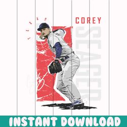 corey seager texas rangers player svg graphic design file