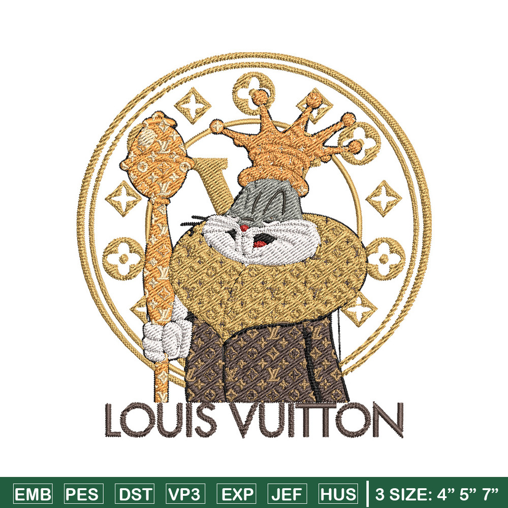 Bunny cartoon lv Embroidery Design, Lv Embroidery, Embroidery File, Brand Embroidery, Logo shirt, Digital download.jpg