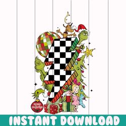 retro lightning bolt christmas movie the grinch png file