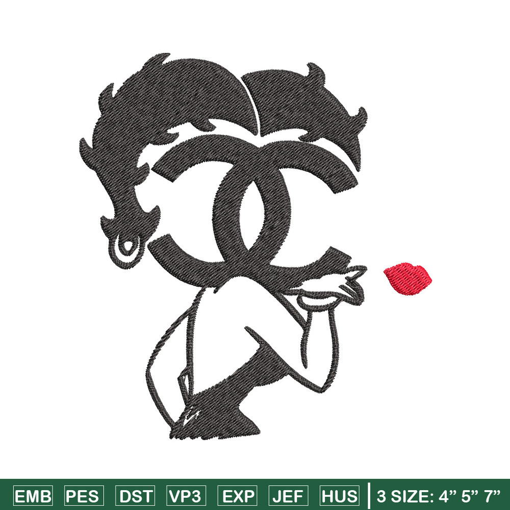 Cartoon girl gucci Embroidery Design, Gucci Embroidery, Brand Embroidery, Embroidery File, Logo shirt, Digital download.jpg