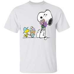 peanuts snoopy woodstock spring treats t-shirt