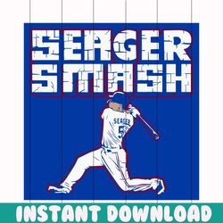 vintage corey seager smash svg graphic design file