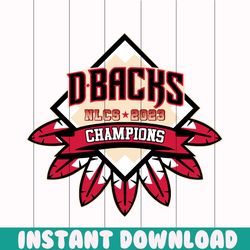 vintage dbacks nlcs 2023 champions svg file for cricut