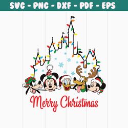funny merry christmas disney friends castle svg download