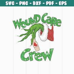 wound care crew christmas grinch hand png download