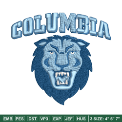 columbia lions embroidery design, columbia lions embroidery, logo sport, sport embroidery, ncaa embroidery.