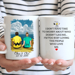 personalized mug snoopy couple cute and meaningful quotes am