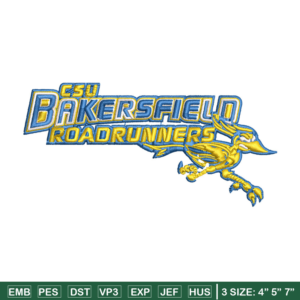 CSU Bakersfield Roadrunners embroidery design, CSU Bakersfield Roadrunners embroidery, Sport embroidery, NCAA embroidery.jpg