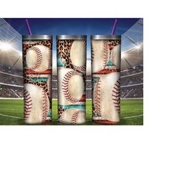 baseball serape tumbler png, baseball 20oz skinny tumbler png, american baseball png, leopard tumbler png, baseball tumbler png, png file