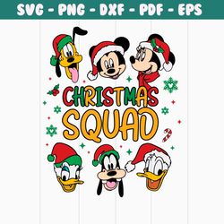 christmas squad disney mickey and friends svg cricut file