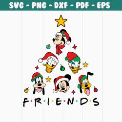 santa mickey and friends disney squad svg graphic file