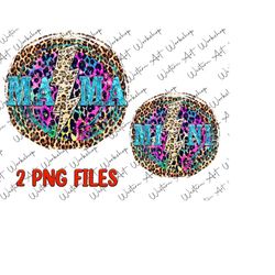 mama mini lightning bolt png, mama & mini bundle set png, lightning mama mini sublimation, leopard mama,sublimation design, digital download