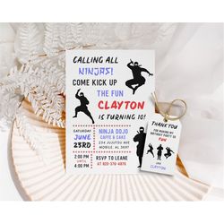 ninja birthday invitation ninja karate invitation ninja party invite ninja birthday themed kids karate birthday invite n