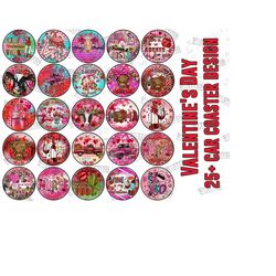 valentine's day car coasters bundle png sublimation design bundle,sublimate designs download,valentine's day png,car coasters bundle png