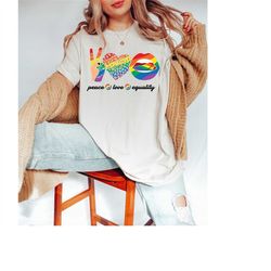 peace love equality shirt, rainbow flag shirt, gay pride shirt, pride month shirt, gay rights shirt, gay rainbow shirt,