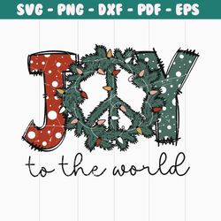 joy to the world christmas wreath svg cutting digital file