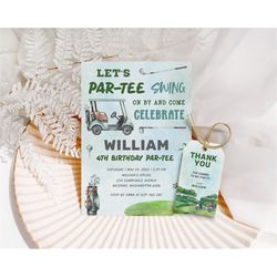 golf birthday invitation sport birthday invitation hole in one birthday invitation golf par-tee invitation template pho