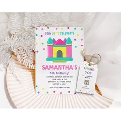 bounce house invitation jumping bounce birthday invitation bounce party invite bouncing house invitation 1st birthday in