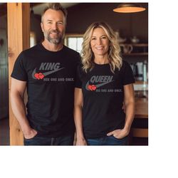 king and queen valentine's day shirt, matching love couples shirts, queen shirt