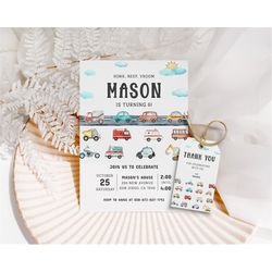 transportation birthday invitation cars birthday invite transportation birthday invites truck and cars birthday party ra